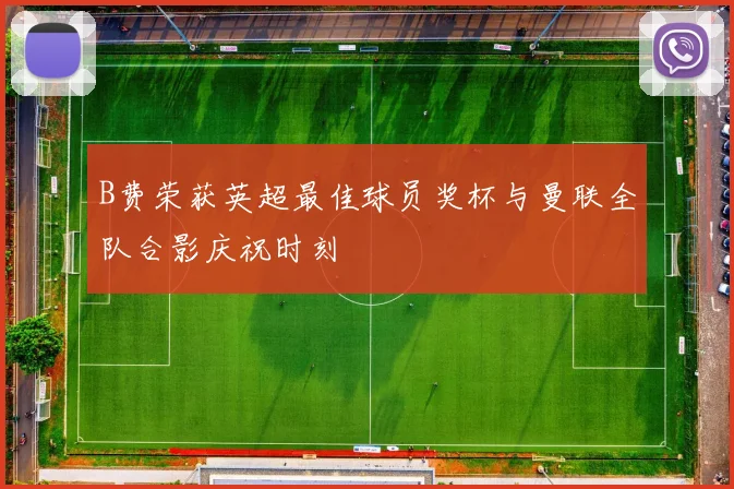 B费荣获英超最佳球员奖杯与曼联全队合影庆祝时刻